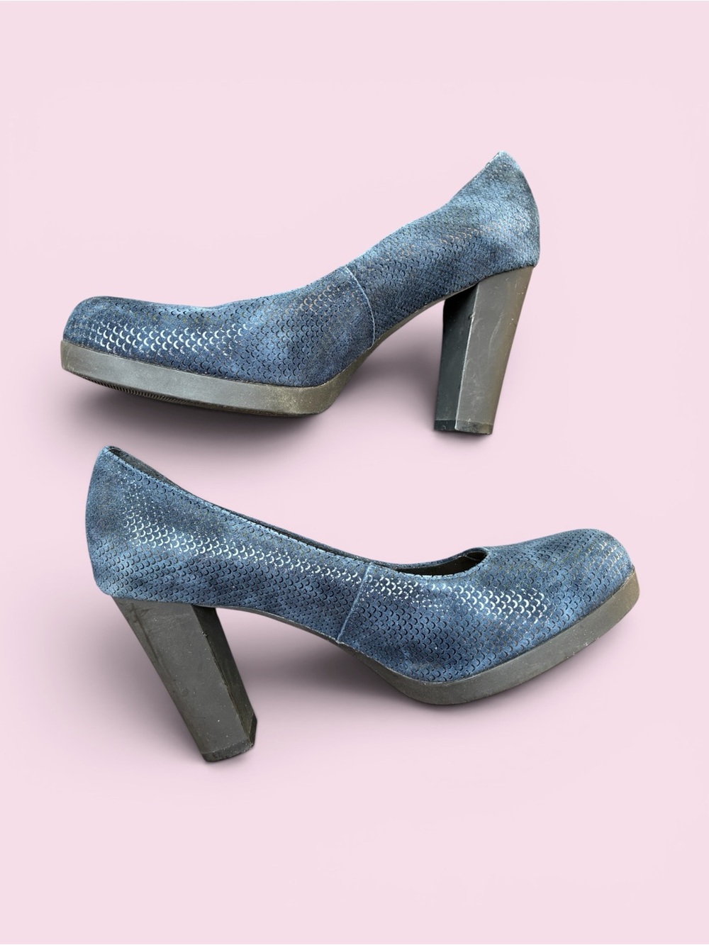 Jaro Vega Navy Textured High Heel Pumps for Women